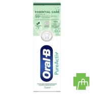 Oral-b Tandpasta Pureactiv 0% Essential 75ml