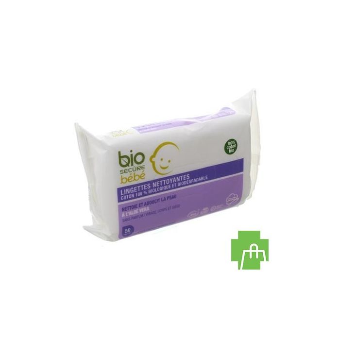 Bio Secure Bb Doekjes Biodegradabel Aloe Vera 50