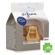 Difrax Fopspeen Dental 6+ M Uni/pure Geel/honey