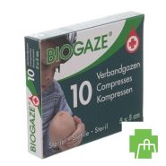 Biogaze 10 Compresses 5 x 5 cm