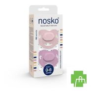 Nosko Fopspeen 0-6 M Baby Pink + Lilac