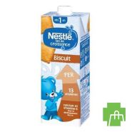 Nestle Lait Croissance 1+ Biscuite Tetra 1l