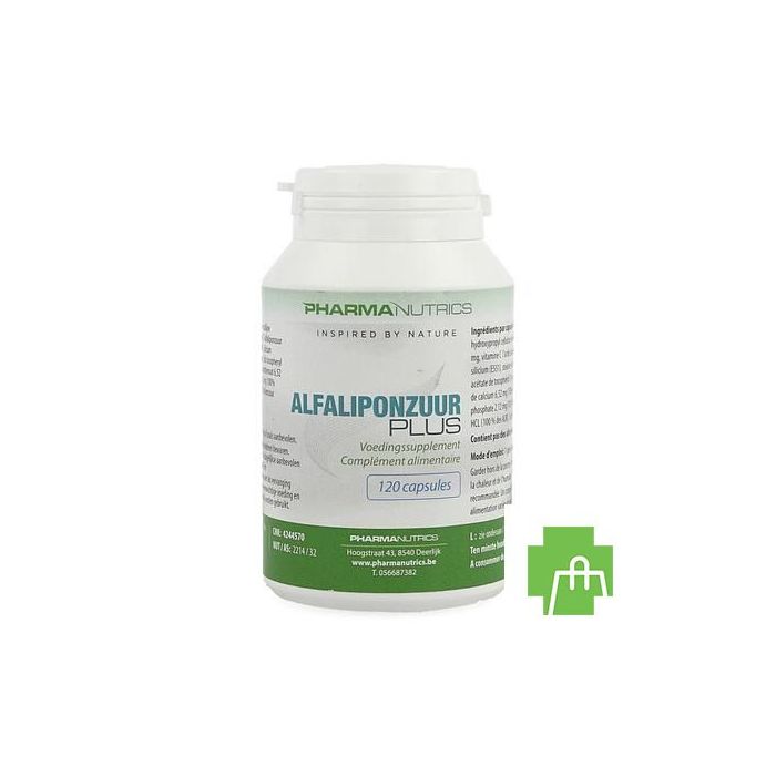 Alfaliponzuur Plus V-caps 120 Pharmanutrics