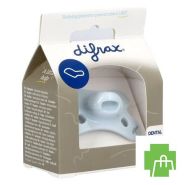 Difrax Fopspeen Dental 0-6m Uni/pure Blauw/ice