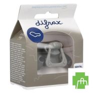 Difrax Sucette Dental +6m Uni/pure Gris/clay