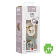 Bibs 1 Sucette Duo Sage Ivory