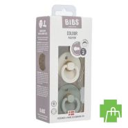 Bibs 2 Sucette Duo Sage Ivory