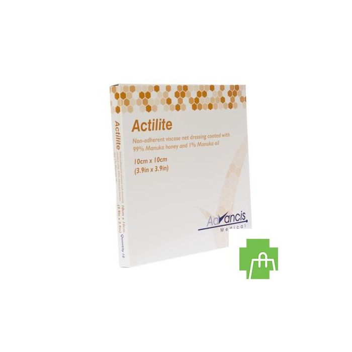 Actilite Pans Activon A/bact. N/adh 10x10cm 10