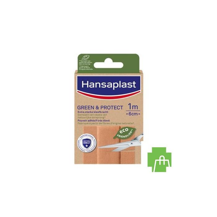 Hansaplast Pansements Green&protect 1mx6cm