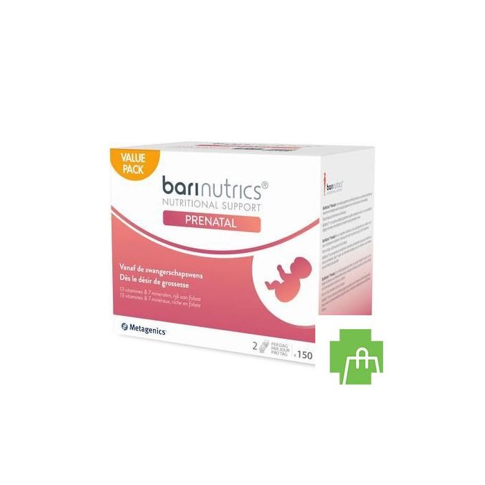 Barinutrics Prenatal Caps 150 Metagenics