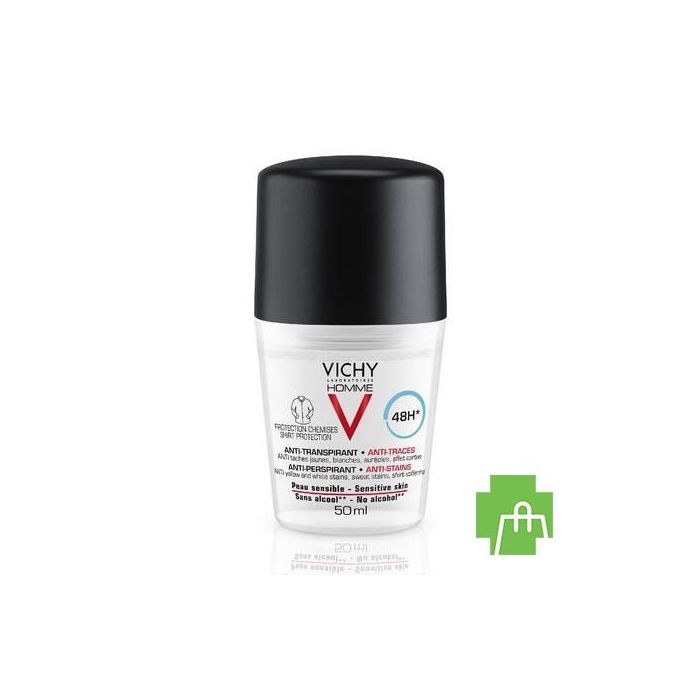 Vichy Homme Deo A/trans A/stre.prot.48h Roller50ml