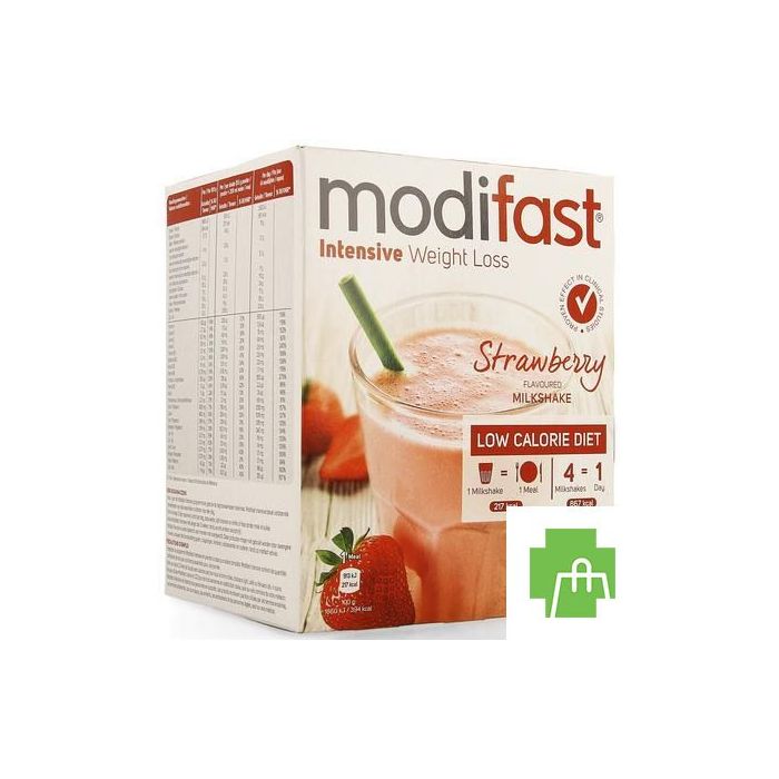 Modifast Intensive Strawberry Flav.milkshake 8x55g