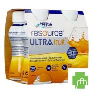 Resource Ultra Fruit Sinaasappelsmaak 4x200ml