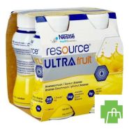 Resource Ultra Fruit Ananassmaak 4x200ml