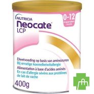 Neocate LCP Lait En Poudre Pour Nourrissons Allergiques 0-12 Maanden 400g