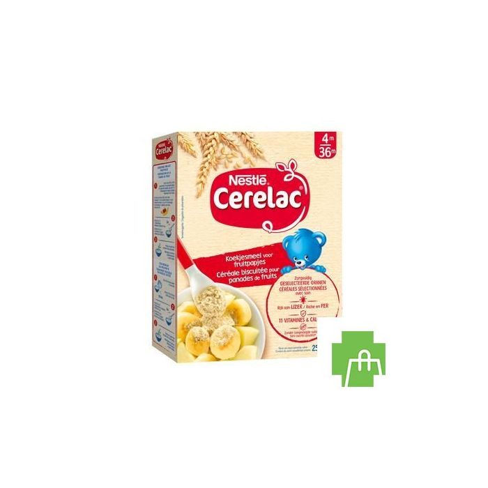 Nestle Cerelac Koekjesmeel Fruitpapjes 250g