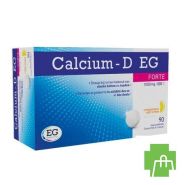 Calcium D EG Forte 1000Mg/800Ie Citroen Kauwtabl90