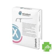 Miradent Cure-dent avec fil dentaire 100 pcs – emballé individuellement