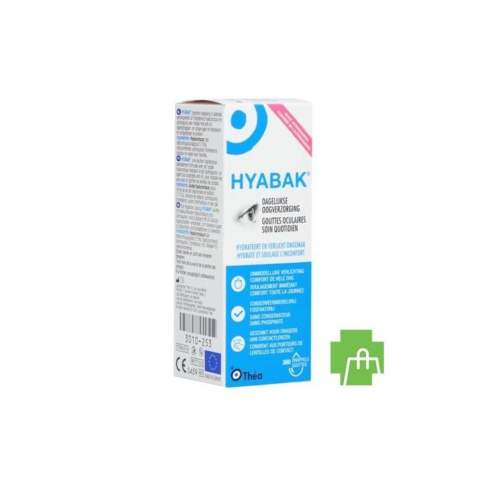 Hyabak 0,15% Collyre Hyaluron 10ml