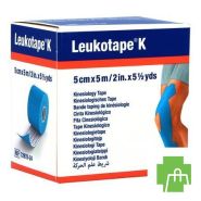 Leukotape K Kleefwindel Elast Lichtblauw 5cmx5m 1