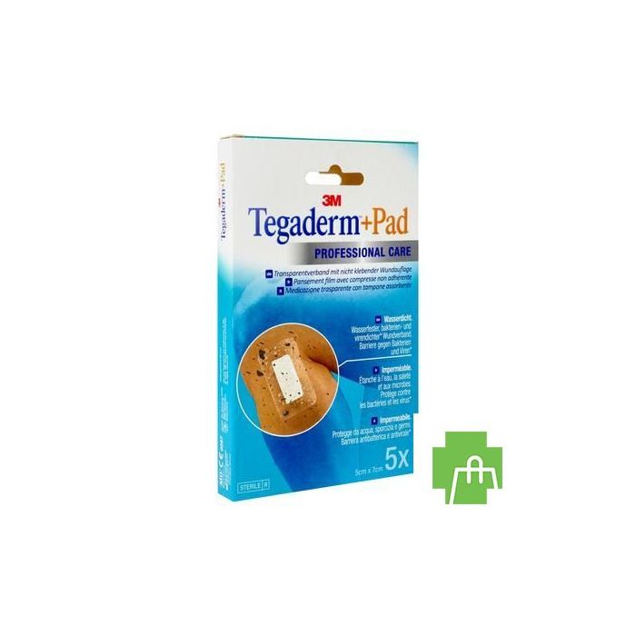 Tegaderm + Pad 3m Transp Steril 5cmx 7cm 5 3582p