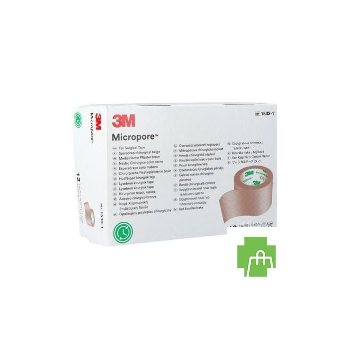 Micropore 3m Skin Tone 25,0mmx9,15m Rol 12 15331