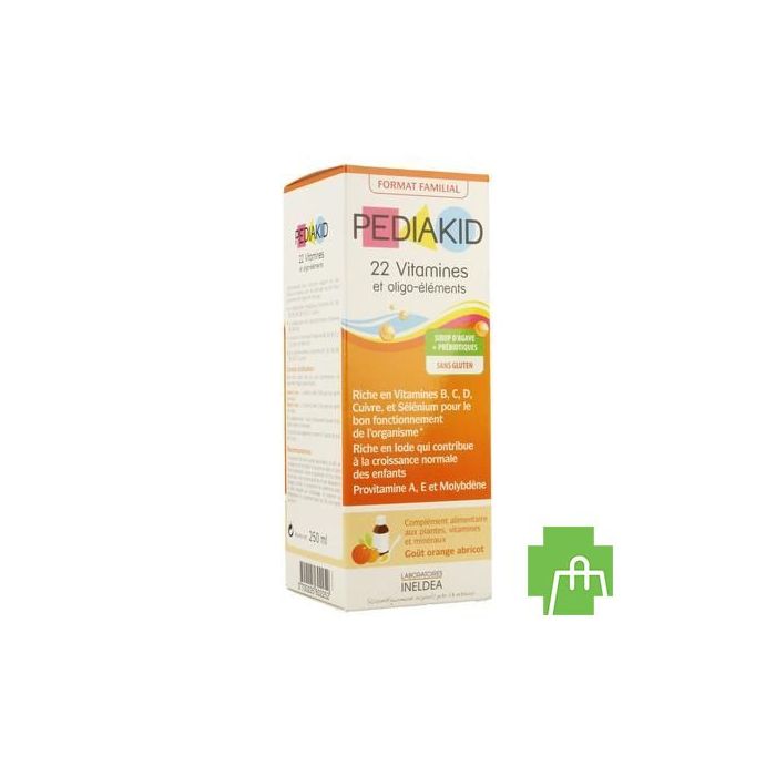 Pediakid 22 Vitamines Oligo Element. Sol Buv 250ml