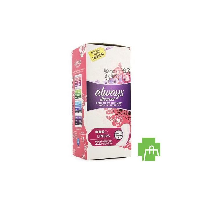 Always Discreet Incontinence Liner Light + 22