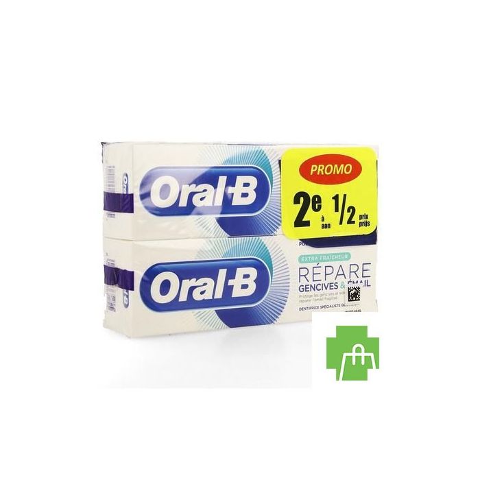 Oral-b Dentifrice Repair Ext. Fresh 2x75ml 2e -50%